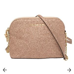 Rose Gold Michael Kors Cindy Dome Crossbody